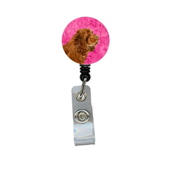 Carolines Treasures Sussex Spaniel Retractable Badge Reel Or Id Holder With Clip - SS4786-PK-BR