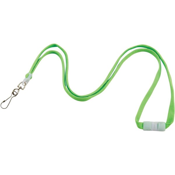 Workstationpro Neon Breakaway Lanyard - Neon Green, 12PK - TH1620652