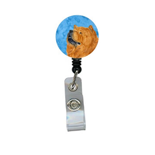 Teacher&Aposs Aid Chow Chow Retractable Badge Reel Or Id Holder With Clip - Blue/Brown - TE2918226