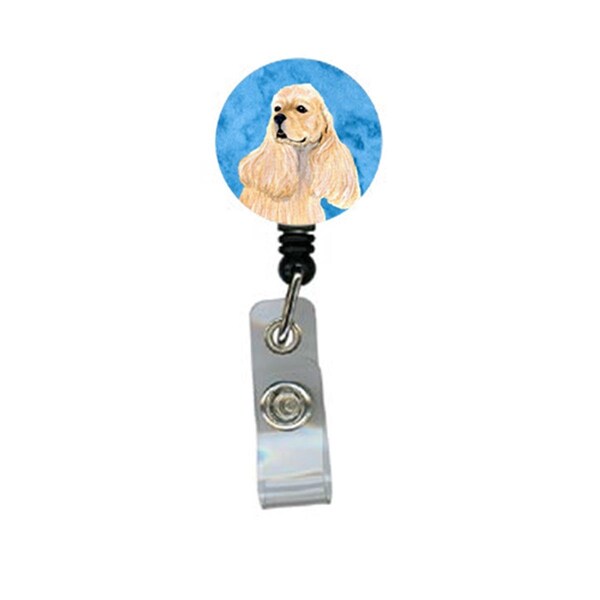 Carolines Treasures Cocker Spaniel Retractable Badge Reel Or Id Holder With Clip - SS4798-BU-BR