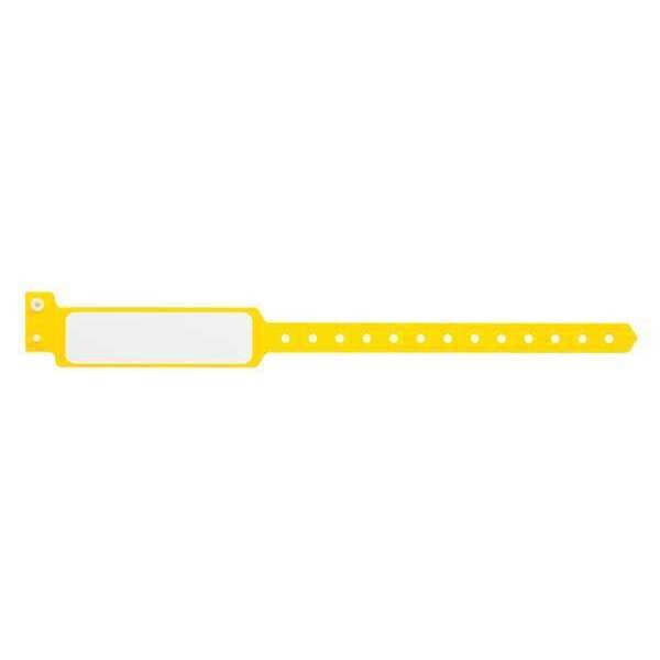 Identiplus ID Wristband, Plastic, Wide, Yellow, PK500 - P5M-34