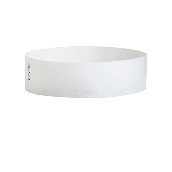 Nevs Wristband - Tyvek - Adult Blank 3/4" x 10" White - WB-0017