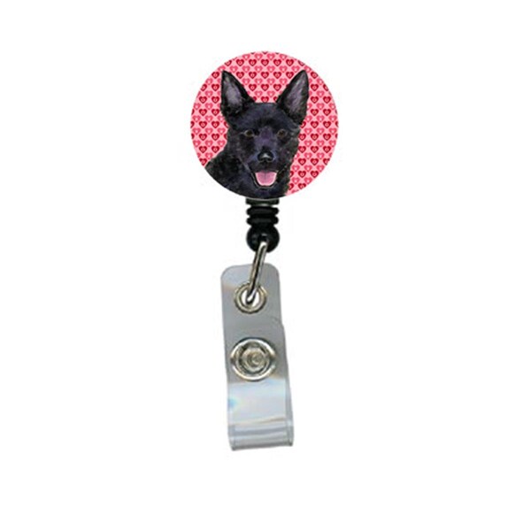 Carolines Treasures Australian Kelpie Retractable Badge Reel Or Id Holder With Clip - SS4498BR