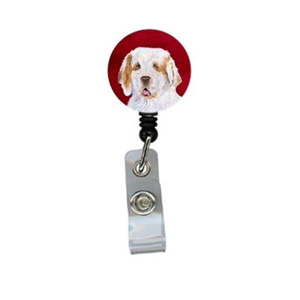 Carolines Treasures Clumber Spaniel Retractable Badge Reel or ID Holder with Clip - SS6025BR