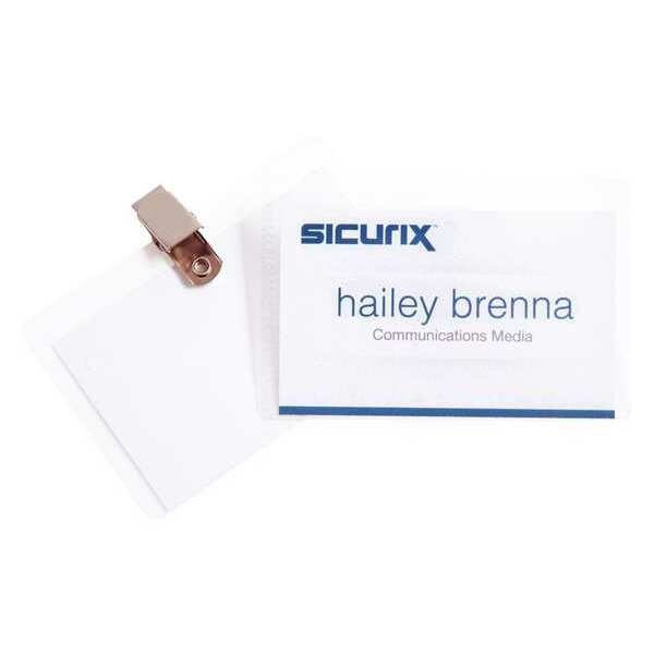 Sicurix ID Badge Holder Kit, Color Clear, PK50 - BAU 67672