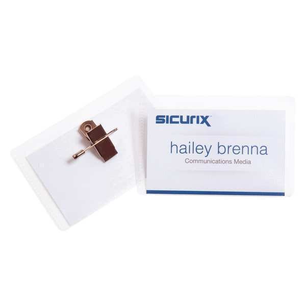 Sicurix ID Badge Holder Kit, Color Clear, PK50 - BAU 67675