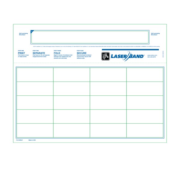 Nevs Laser Band - Adult Wristband 8-1/2" x 11" - LB-9