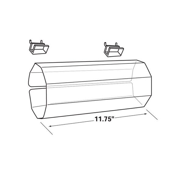 Azar Displays Small Acrylic Headband Holder, Headband Roll Size: 11.75'' W x 5'' D - 900020-GS-1PK