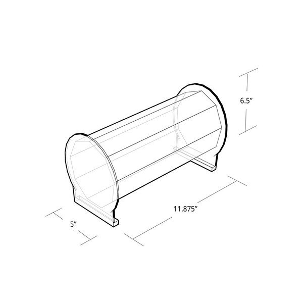 Azar Displays Small Acrylic Headband Holder, Size: 11.875'' W x 6.5'' H - 900030-GS-1PK