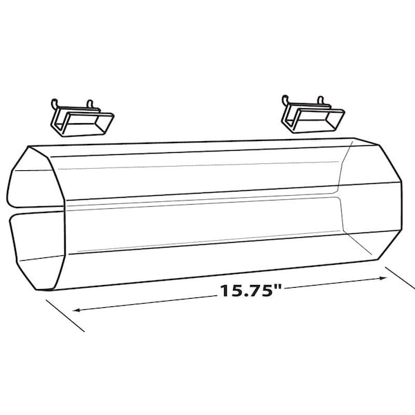 Azar Displays Medium Acrylic Headband Holder, Headband Roll Size: 15.75'' W x 5'' D - 900025-GS-1PK