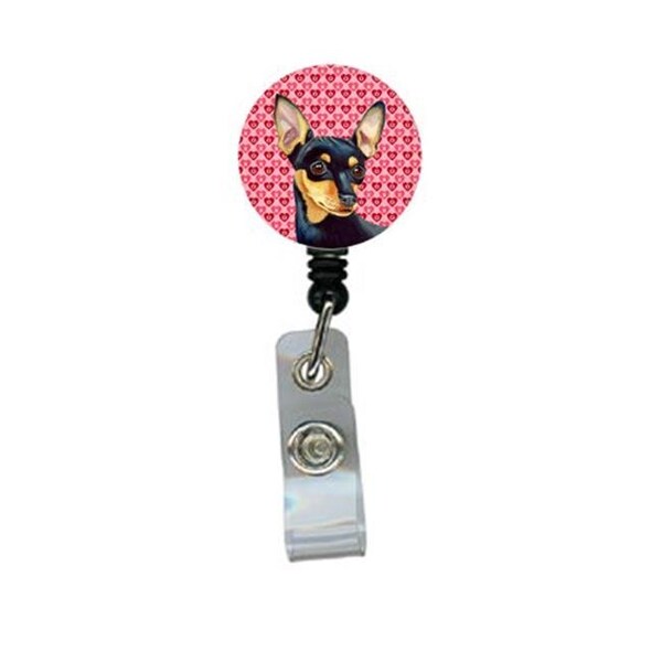 Teacher'S Aid Min Pin Valentines Love and Hearts Retractable Badge Reel or ID Holder with Clip - TE629480