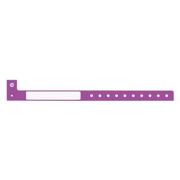 Identiplus ID Wristband, Purple, 1-1/4 in. W, PK500 - P7M-36
