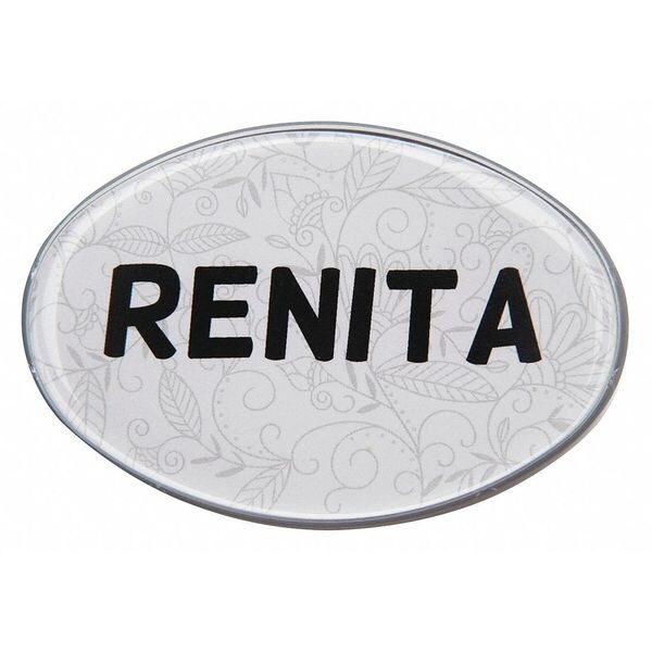 The Mighty Badge Badge, Small Floral, Blank Legend, PK10 - 906852