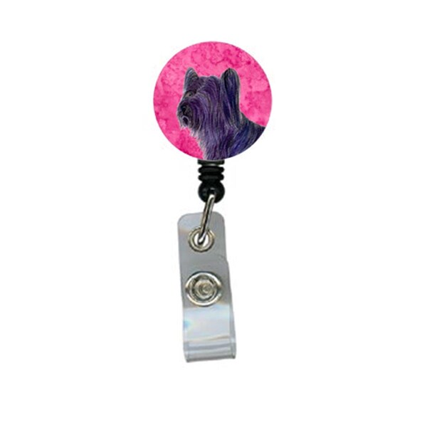 Carolines Treasures Skye Terrier Retractable Badge Reel Or Id Holder With Clip - SS4739-PK-BR
