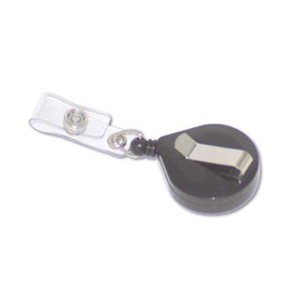 Workstationpro Deluxe Retractable ID Card Reel  24 in. Extension  Black  12-Box, 12PK - TH188492