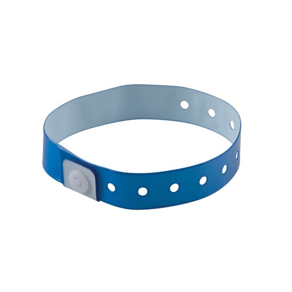 Advantus Wristbands, Vinyl, 3/5"Wx9-3/4"Lx1/50"H, 100/PK, Blue PK - AVT97760