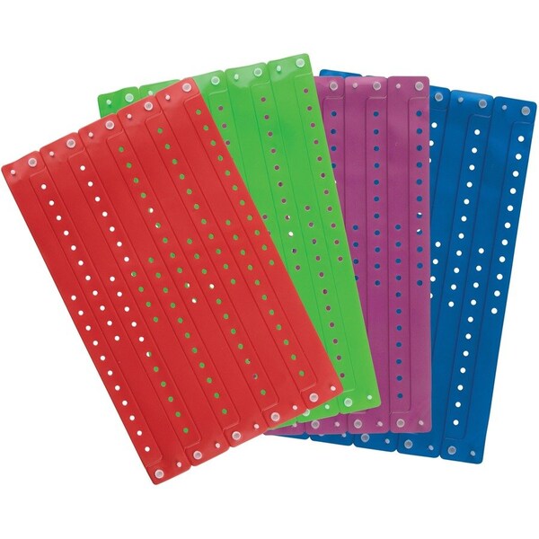 Advantus Wristbands, Vinyl, 3/5"Wx9-3/4"Lx1/50"H, 100/PK, Blue PK - AVT97760