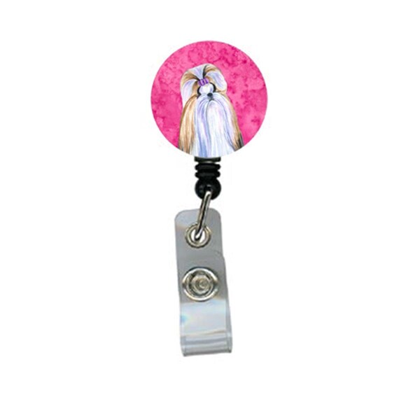Carolines Treasures Shih Tzu Retractable Badge Reel Or Id Holder With Clip - SS4741-PK-BR