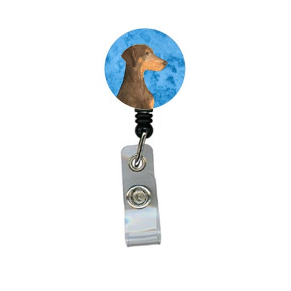 Teachers Aid Doberman Retractable Badge Reel Or Id Holder With Clip - TE234799