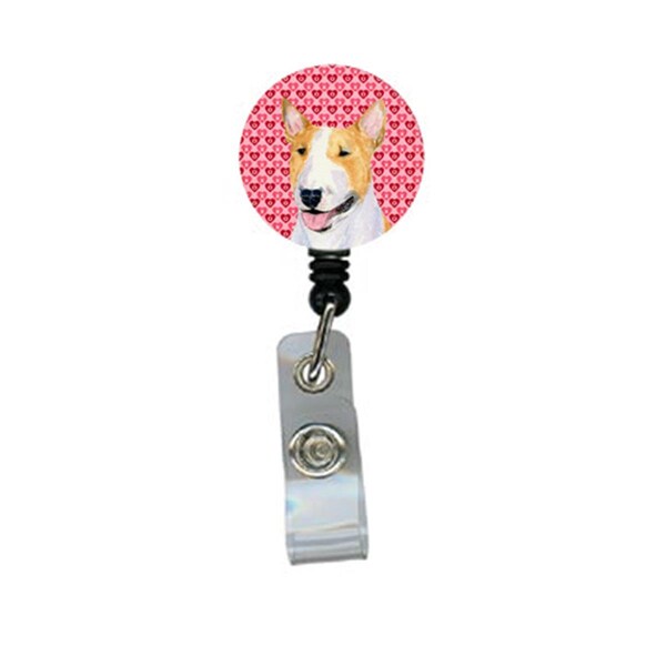 Teachers Aid Bull Terrier Retractable Badge Reel Or Id Holder With Clip - TE238983