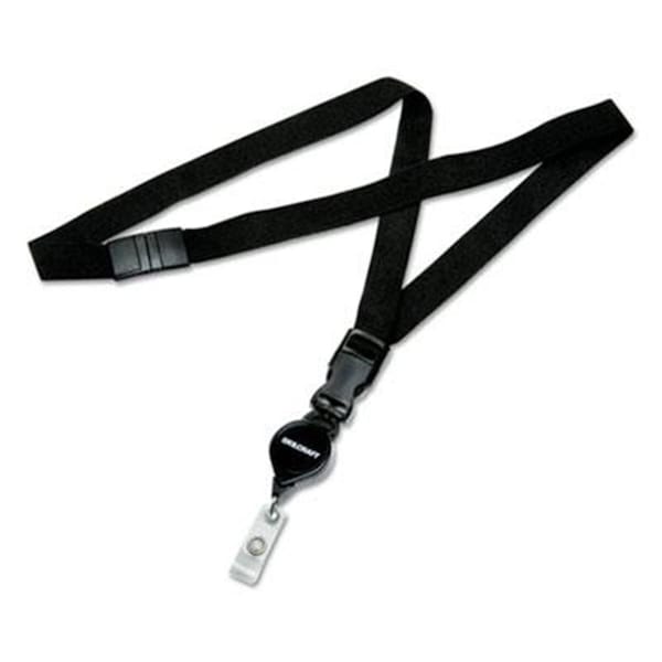 Made-To-Stick 845501 36 in. Breakaway Lanyard with Retractable Wheel  Black - MA3762273