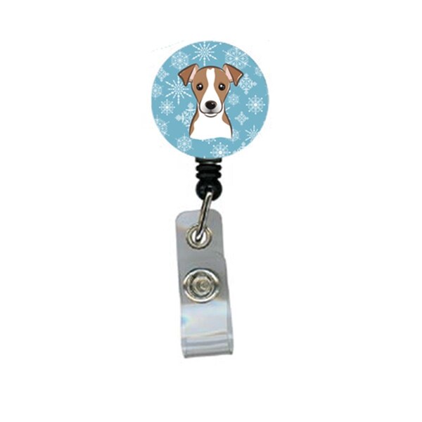 Carolines Treasures Snowflake Jack Russell Terrier Retractable Badge Reel - BB1694BR