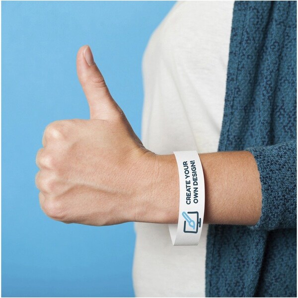 Advantus Wristband, Tyvek, White, 500/P 10PK - AVT75697