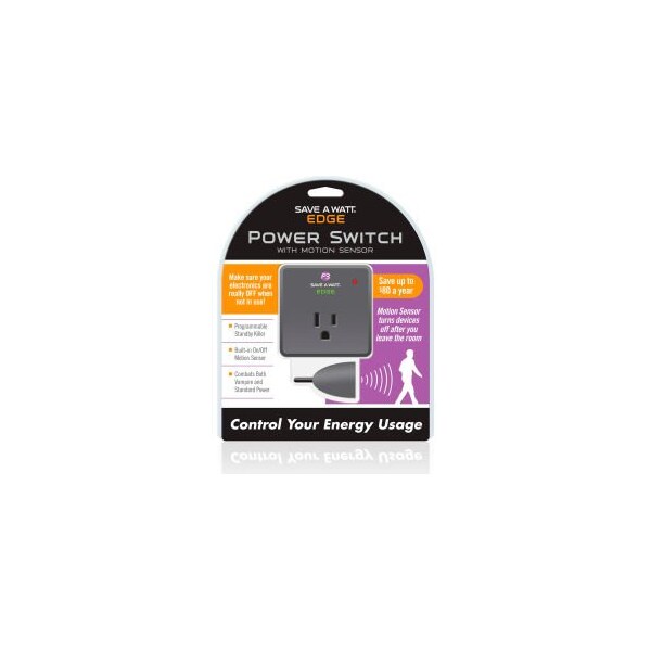 P3 International Save A Watt Edge, 2-1/2inL x 2-1/2inW x 2-2/7inH, 10A, Gray - P4170