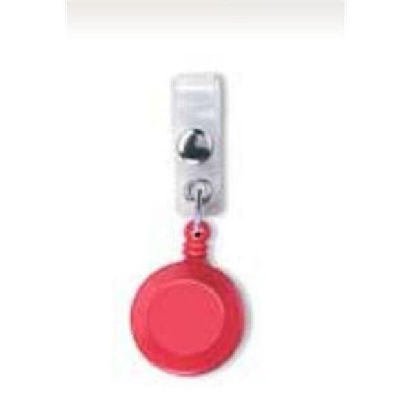 Sicurix SICURIX Standard ID Badge Reel Round Belt Clip Strap RED (68822) - 68822
