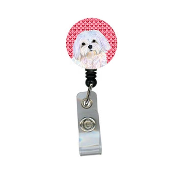 Teacher&Aposs Aid Maltese Retractable Badge Reel Or Id Holder With Clip - TE3450295