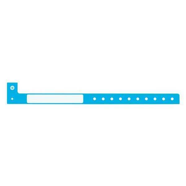 Identiplus ID Wristband, Plastic, L-Shaped, Blue, PK500 - P7M-05