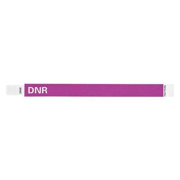 Identiplus ID Wristband, Tyvek, 10 in. L, DNR, PK500 - T3UD-203-36