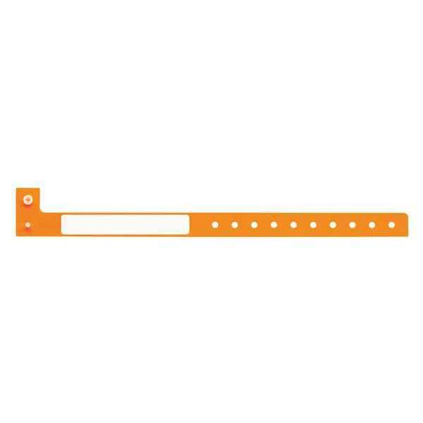 Identiplus ID Wristband, Orange, 1-1/4 in. W, PK500 - P7M-40