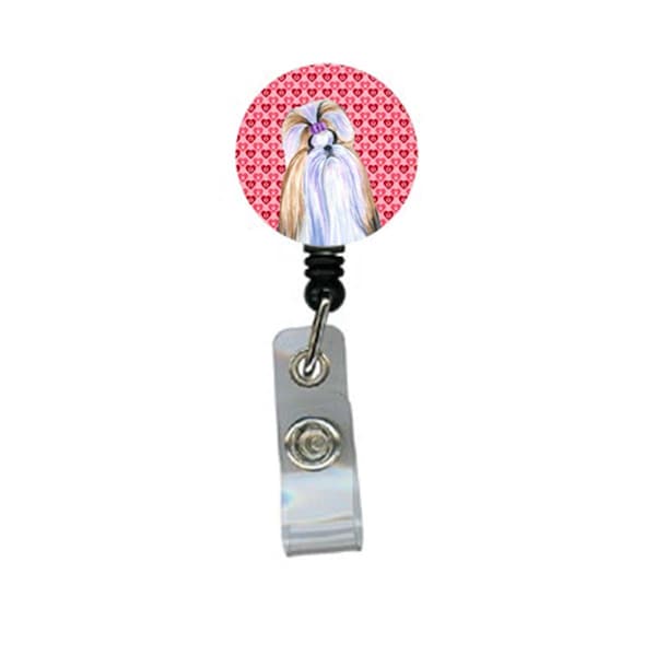 Teacher&Aposs Aid Shih Tzu Retractable Badge Reel or ID Holder with Clip - TE3429827