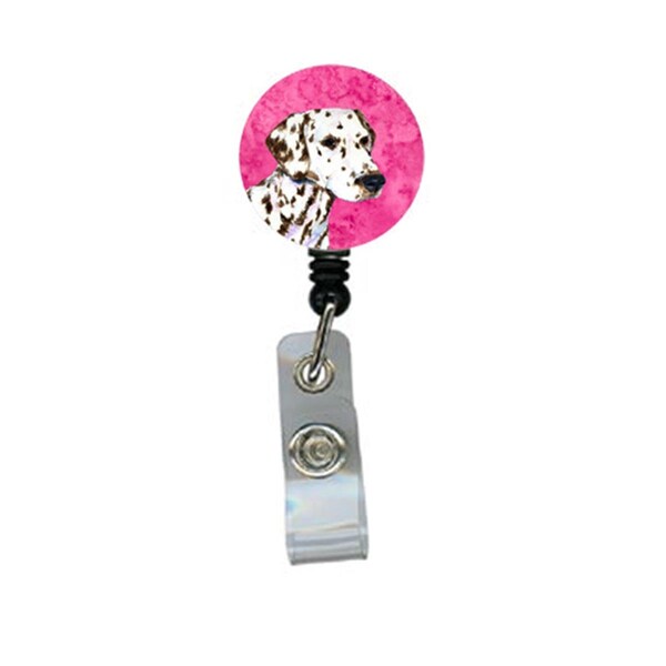 Carolines Treasures Dalmatian Retractable Badge Reel Or Id Holder With Clip - SS4745-PK-BR