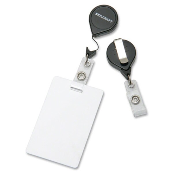 Made-To-Stick 845501 30 in. Retractable Id Card Reel  Black - MA3758493
