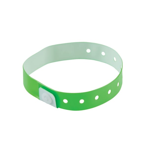 Advantus Wristbands, Vinyl, 3/5"Wx9-3/4"Lx1/50"H, 100/PK, Green PK - AVT97763