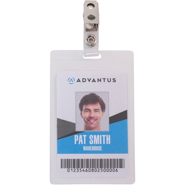 Advantus Card Holders, Self-Lamin, Vert, 2-1/4"x3-1/2"Insert, 25/PK, CL PK - AVT97102