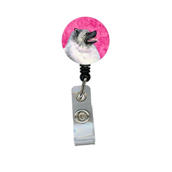 Carolines Treasures Keeshond Retractable Badge Reel Or Id Holder With Clip - SS4764-PK-BR