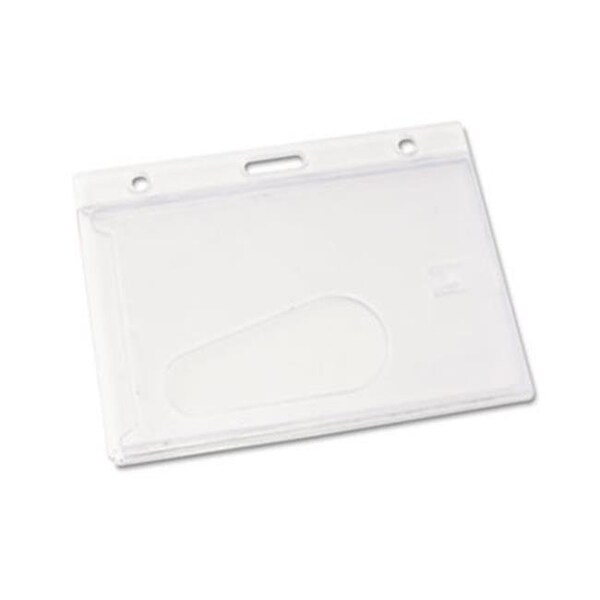 Workstationpro Frosted Rigid Badge Holder; 2.13 x 3.38; Clear; Horizontal; 25-BX - TH192665