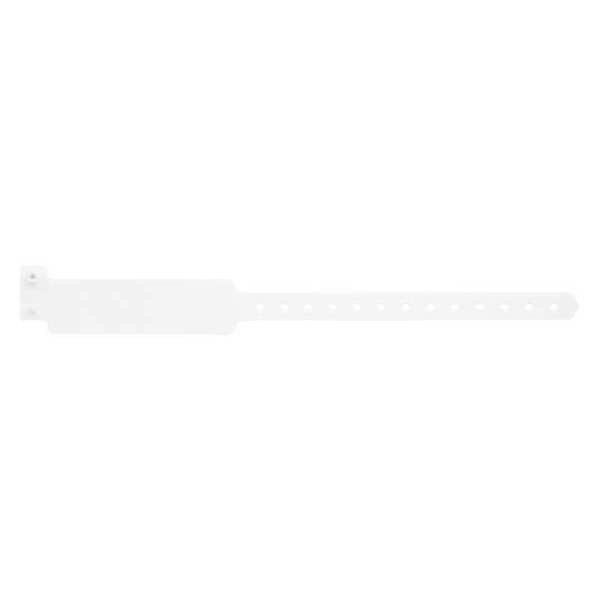 Identiplus ID Wristband, Plastic, Wide, White, PK500 - P5M-09