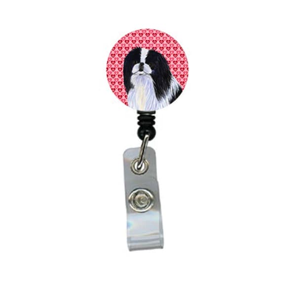 Teacher&Aposs Aid Japanese Chin Retractable Badge Reel Or Id Holder With Clip - TE3445207
