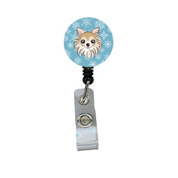 Carolines Treasures Snowflake Chihuahua Retractable Badge Reel - BB1685BR