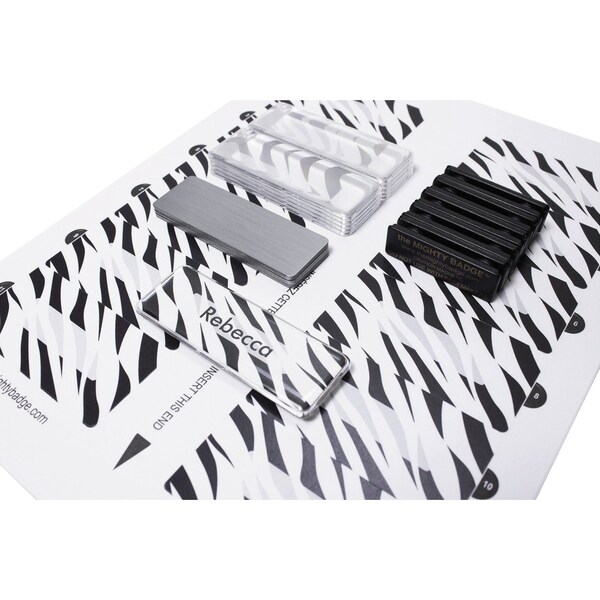 The Mighty Badge Badge, Zebra, Blank Legend, PK10 - 905811