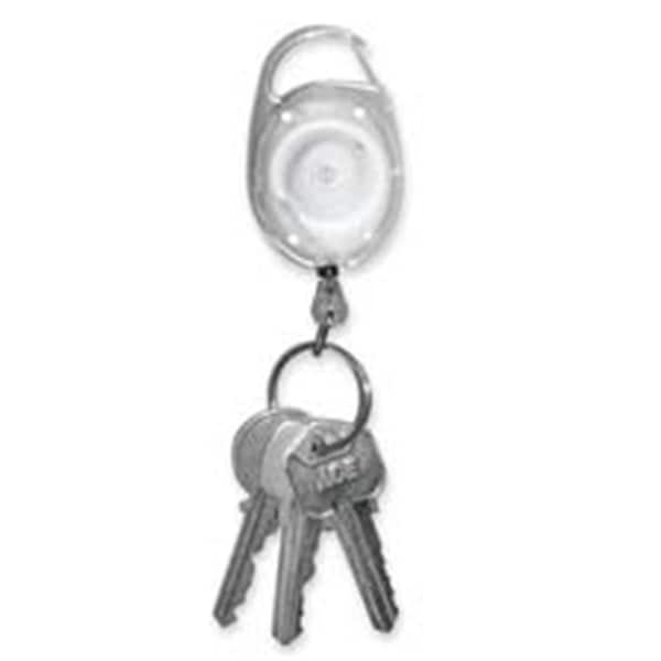 Tosafos Reel Key Chain- 30 in. Retractable Cord- 6-PK- Chrome - TO3201637