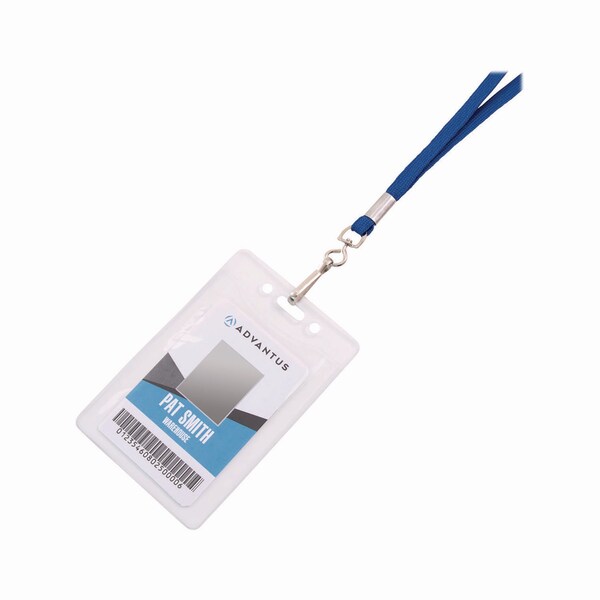 Advantus Deluxe Lanyard with J-Hook, Blue, 36in Long, 100PK - 97129
