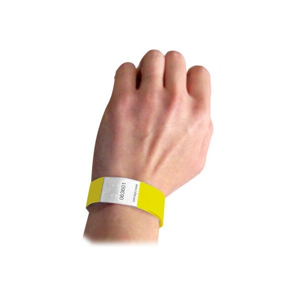 C-Line Products C-Line Products DuPont Tyvek Security Wristbands, Yellow, 100/PK - 89106