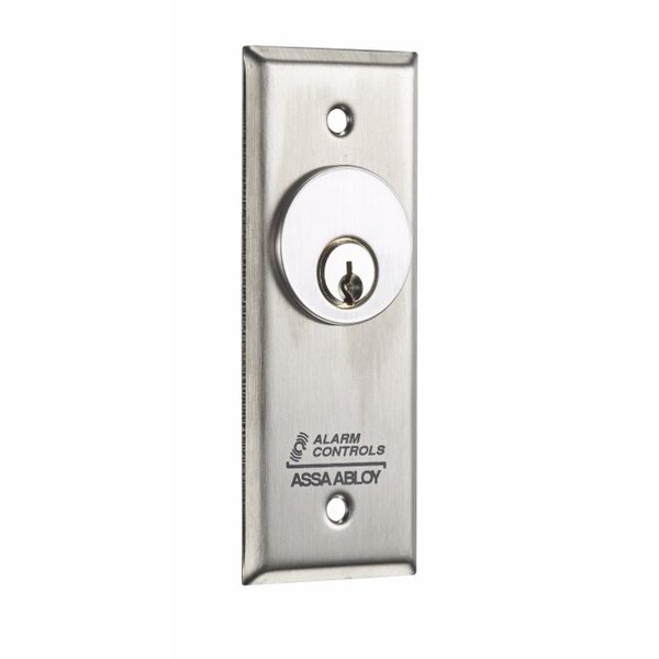 Alarm Controls Alarm Controls MCK-1-2 Mortise Key Switch - Wall Mountable for Mortise Cylinder - Stainless Steel - MCK12