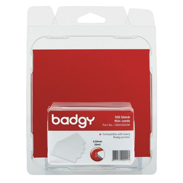 Badgy Blank ID Cards, 20 mil - CBGC0020W