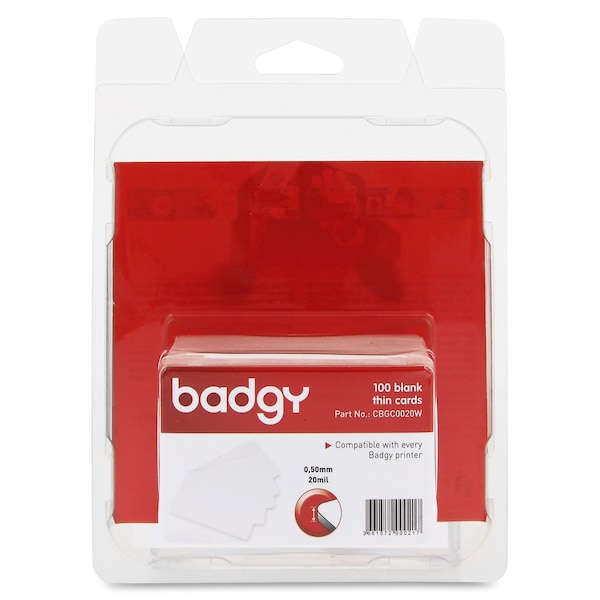Badgy Blank ID Cards, 20 mil - CBGC0020W
